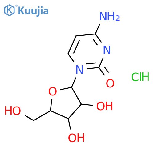 4-amino-1-[3,4-dihydroxy-5-(hydroxymethyl)oxolan-2-yl]pyrimidin-2-one;hydrochloride structure