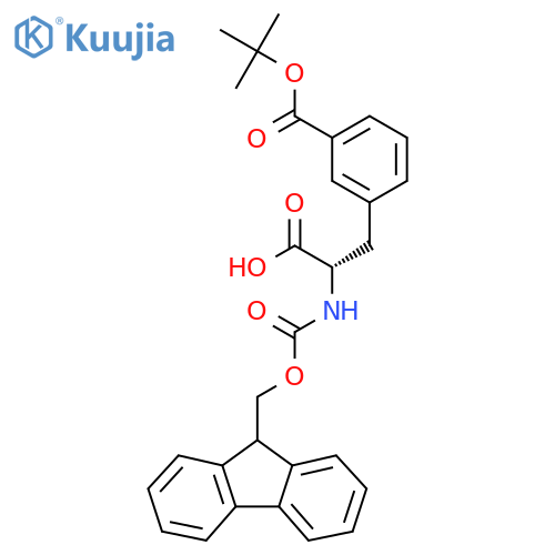 (S)-2-((((9H-Fluoren-9-yl)methoxy)carbonyl)amino)-3-(3-(tert-butoxycarbonyl)phenyl)propanoic acid structure