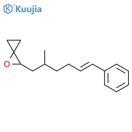 1-Oxaspiro[2.2]pentane, 2-(2-methyl-6-phenyl-5-hexenyl)- structure