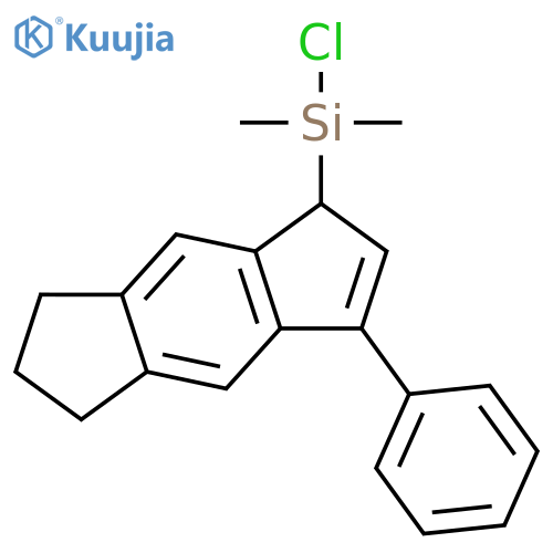 Silane, chlorodimethyl(1,5,6,7-tetrahydro-3-phenyl-s-indacen-1-yl)- structure
