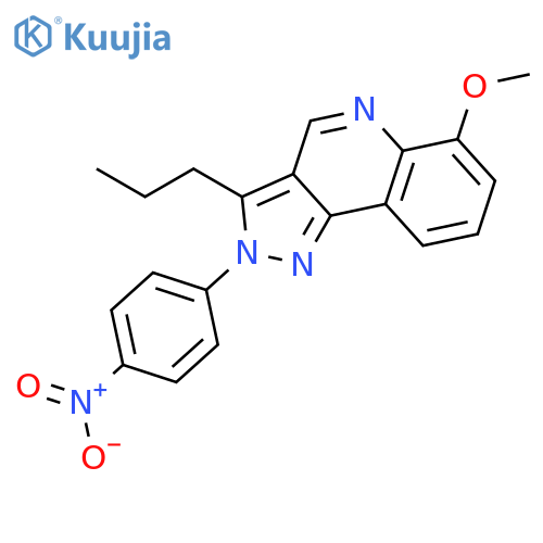 2H-PYRAZOLO[4,3-C]QUINOLINE, 6-METHOXY-2-(4-NITROPHENYL)-3-PROPYL- structure