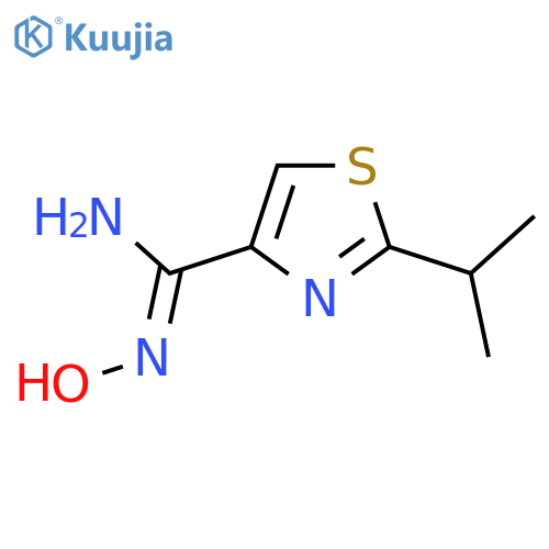 N-hydroxy-2-(propan-2-yl)-1,3-thiazole-4-carboximidamide structure
