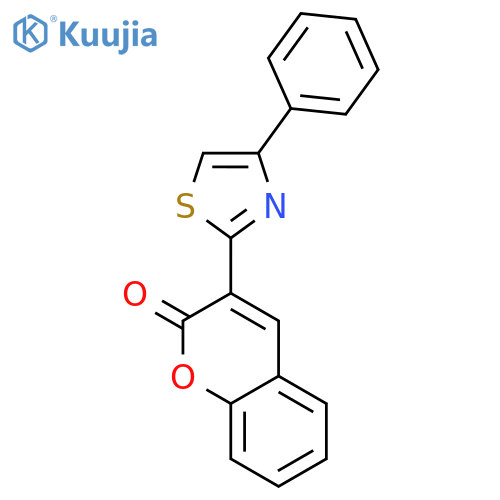 2H-1-Benzopyran-2-one, 3-(4-phenyl-2-thiazolyl)- structure