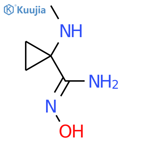 N'-hydroxy-1-(methylamino)cyclopropane-1-carboximidamide structure