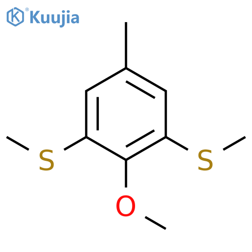 Benzene, 2-methoxy-5-methyl-1,3-bis(methylthio)- structure