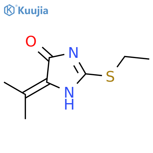 4H-Imidazol-4-one, 2-(ethylthio)-1,5-dihydro-5-(1-methylethylidene)- structure