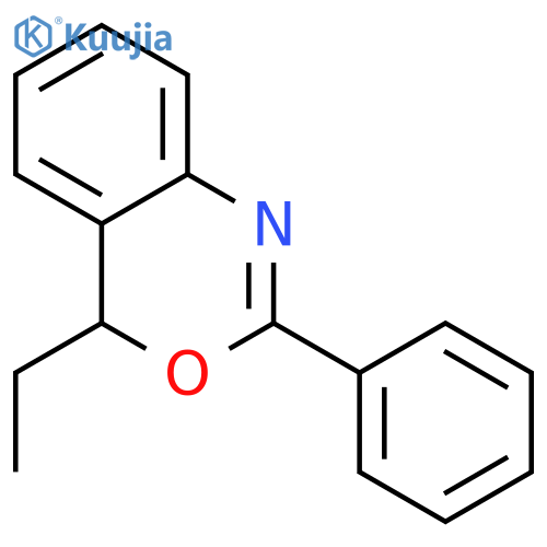 4H-3,1-Benzoxazine, 4-ethyl-2-phenyl- structure
