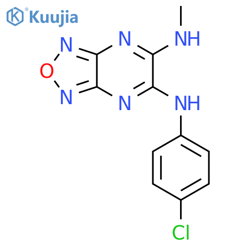 [1,2,5]Oxadiazolo[3,4-b]pyrazinediamine, N-(4-chlorophenyl)-N'-methyl- structure