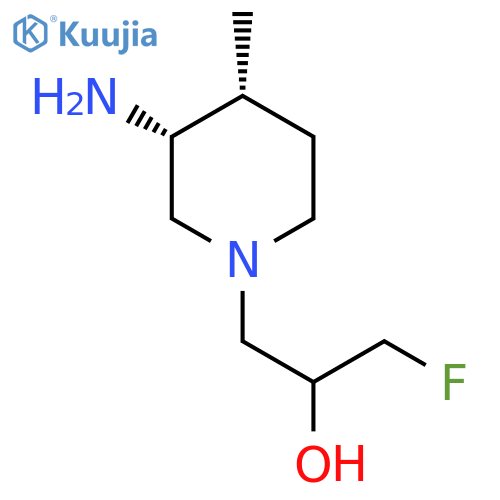 rac-1-(3R,4R)-3-amino-4-methylpiperidin-1-yl-3-fluoropropan-2-ol structure