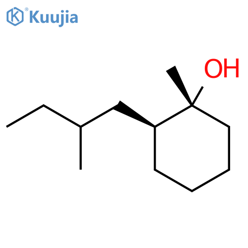 rac-(1R,2S)-1-methyl-2-(2-methylbutyl)cyclohexan-1-ol structure
