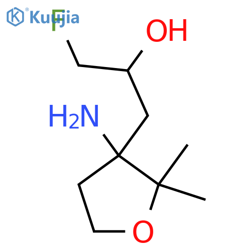 1-(3-amino-2,2-dimethyloxolan-3-yl)-3-fluoropropan-2-ol structure