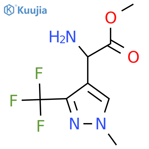 methyl 2-amino-2-1-methyl-3-(trifluoromethyl)-1H-pyrazol-4-ylacetate structure