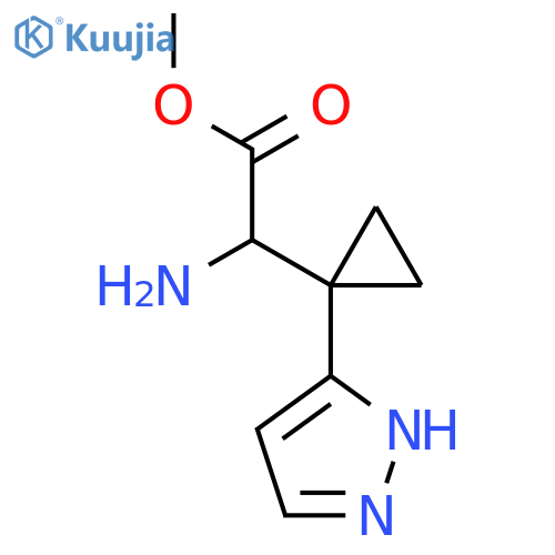 methyl 2-amino-2-1-(1H-pyrazol-3-yl)cyclopropylacetate structure