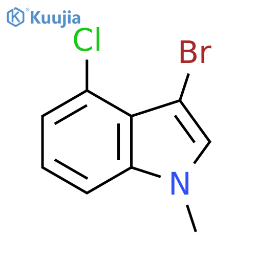 3-Bromo-4-chloro-1,N-methylindole structure