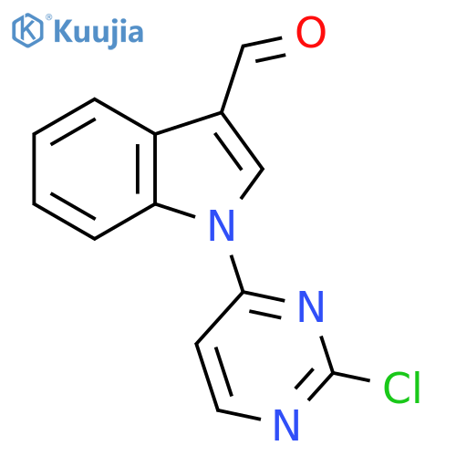 1H-Indole-3-carboxaldehyde, 1-(2-chloro-4-pyrimidinyl)- structure