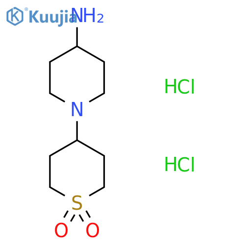 1-(1,1-Dioxidotetrahydro-2H-thiopyran-4-YL)-4-piperidinamine dihydrochloride structure