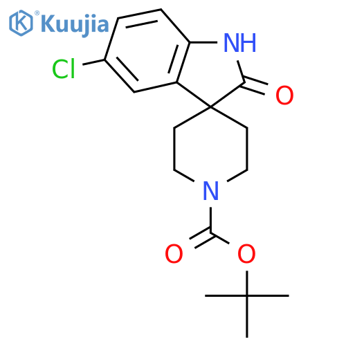tert-butyl 5-chloro-2-oxo-spiro[indoline-3,4'-piperidine]-1'-carboxylate structure