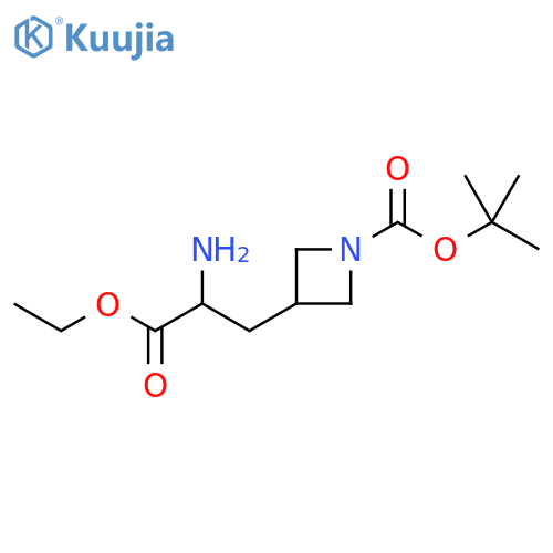 tert-butyl 3-(2-amino-3-ethoxy-3-oxopropyl)azetidine-1-carboxylate structure