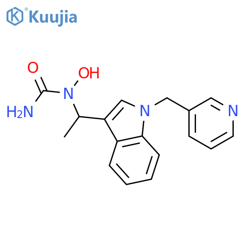 Urea, N-hydroxy-N-[1-[1-(3-pyridinylmethyl)-1H-indol-3-yl]ethyl]- structure