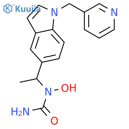 Urea, N-hydroxy-N-[1-[1-(3-pyridinylmethyl)-1H-indol-5-yl]ethyl]- structure