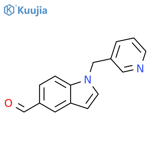 1-(Pyridin-3-ylmethyl)-1H-indole-5-carbaldehyde structure