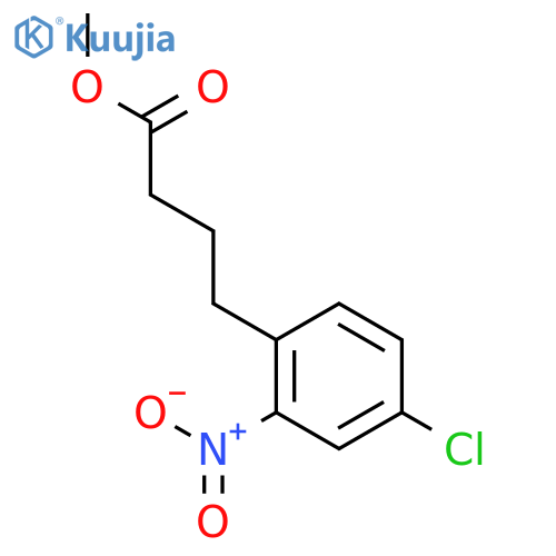 Benzenebutanoic acid, 4-chloro-2-nitro-, methyl ester structure
