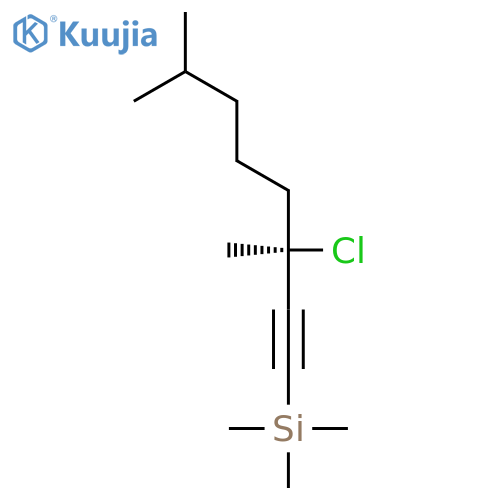 Silane, [(3R)-3-chloro-3,7-dimethyl-1-octynyl]trimethyl- structure