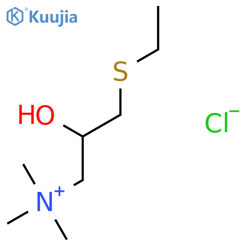 1-Propanaminium, 3-(ethylthio)-2-hydroxy-N,N,N-trimethyl-, chloride structure