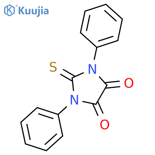 4,5-Imidazolidinedione, 1,3-diphenyl-2-thioxo- structure