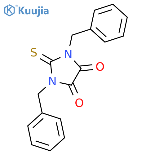 4,5-IMIDAZOLIDINEDIONE, 1,3-BIS(PHENYLMETHYL)-2-THIOXO- structure