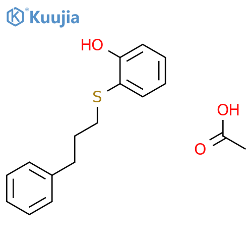 Phenol, 2-[(3-phenylpropyl)thio]-, acetate structure
