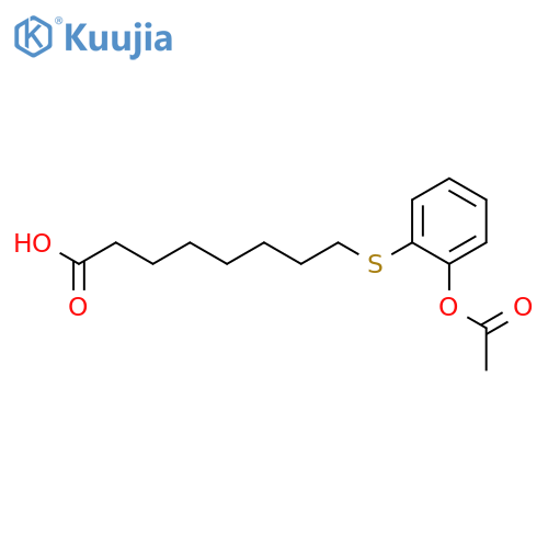 Octanoic acid, 8-[[2-(acetyloxy)phenyl]thio]- structure