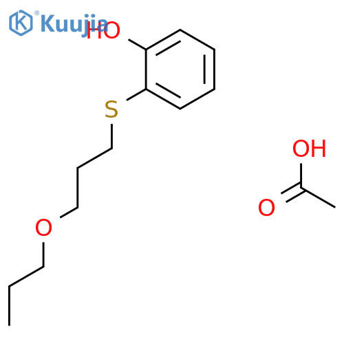 Phenol, 2-[(3-propoxypropyl)thio]-, acetate structure