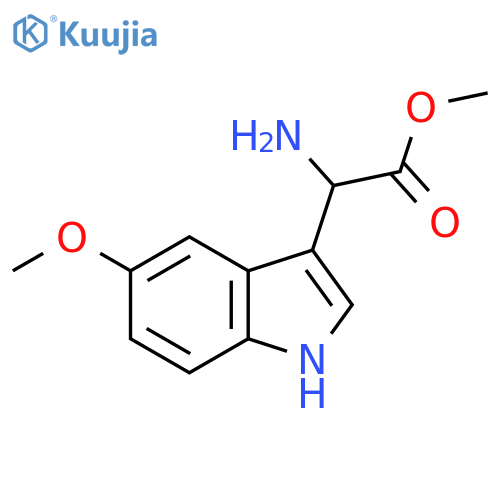 methyl 2-amino-2-(5-methoxy-1H-indol-3-yl)acetate structure