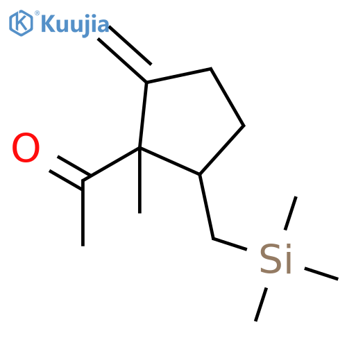 Ethanone, 1-[1-methyl-2-methylene-5-[(trimethylsilyl)methyl]cyclopentyl]- structure