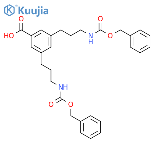 Benzoic acid, 3,5-bis[3-[[(phenylmethoxy)carbonyl]amino]propyl]- structure