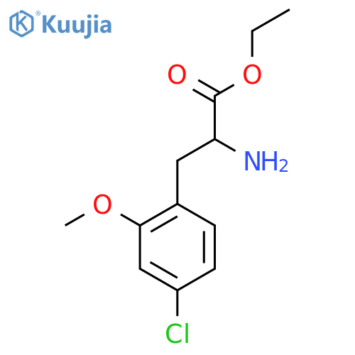 Ethyl 2-amino-3-(4-chloro-2-methoxyphenyl)propanoate structure