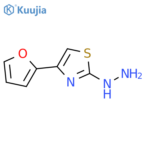 4-(2-furyl)-2-hydrazino-1,3-thiazole structure