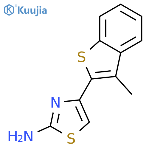 4-(3-methyl-1-benzothiophen-2-yl)-1,3-thiazol-2-amine structure