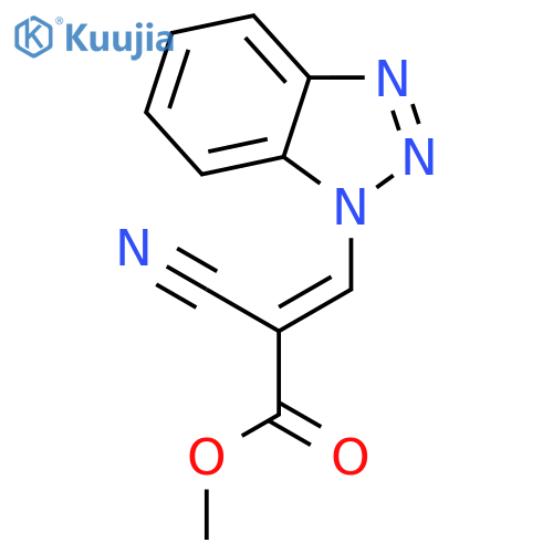 2-Propenoic acid, 3-(1H-benzotriazol-1-yl)-2-cyano-, methyl ester structure