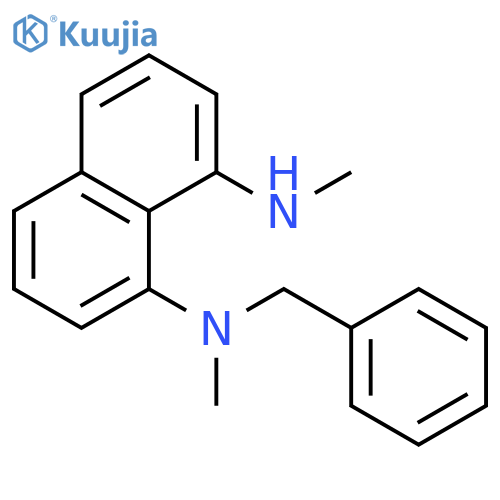 1,8-NAPHTHALENEDIAMINE, N,N'-DIMETHYL-N-(PHENYLMETHYL)- structure