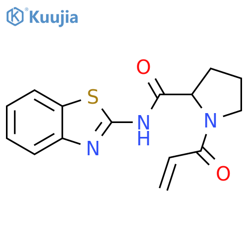 N-2-Benzothiazolyl-1-(1-oxo-2-propen-1-yl)-2-pyrrolidinecarboxamide structure