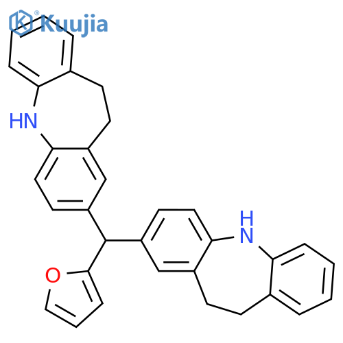 5H-Dibenz[b,f]azepine, 2,2'-(2-furanylmethylene)bis[10,11-dihydro- structure