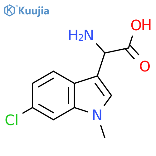 2-amino-2-(6-chloro-1-methyl-1H-indol-3-yl)acetic acid structure