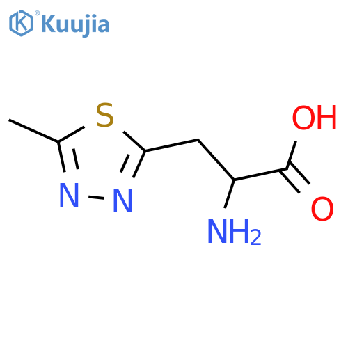 2-amino-3-(5-methyl-1,3,4-thiadiazol-2-yl)propanoic acid structure