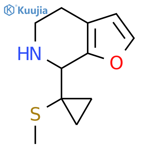 7-1-(methylsulfanyl)cyclopropyl-4H,5H,6H,7H-furo2,3-cpyridine structure