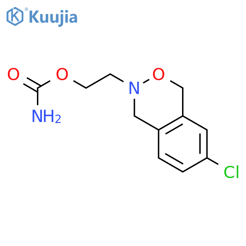 2-(7-chloro-1,4-dihydro-3H-2,3-benzoxazin-3-yl)ethyl carbamate structure