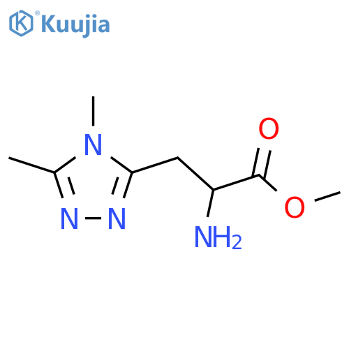 methyl 2-amino-3-(dimethyl-4H-1,2,4-triazol-3-yl)propanoate structure