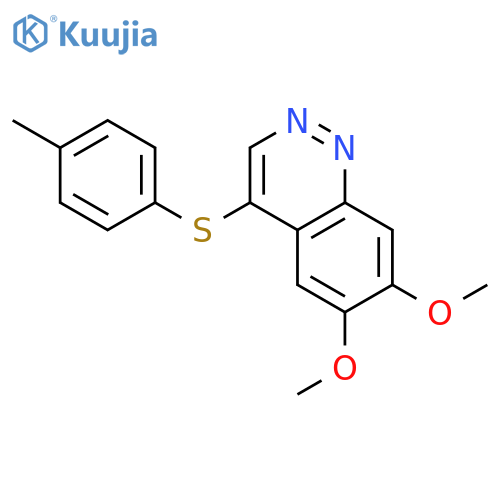 Cinnoline, 6,7-dimethoxy-4-[(4-methylphenyl)thio]- structure