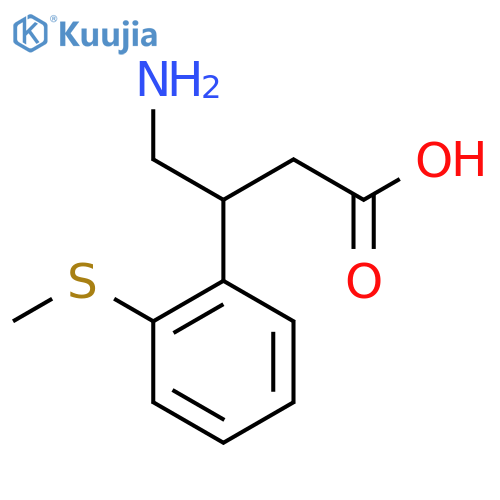 4-amino-3-2-(methylsulfanyl)phenylbutanoic acid structure
